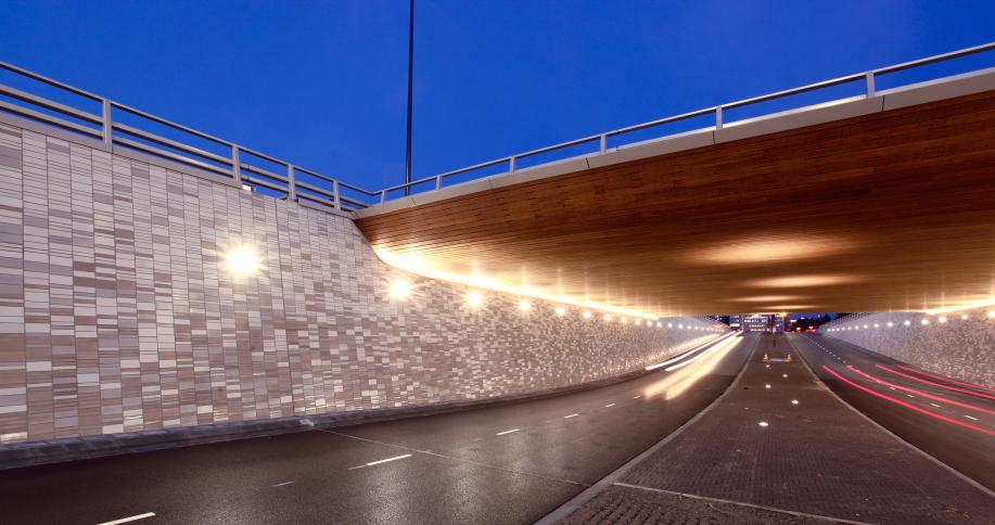 Ongelijkvloerse kruising tunnel Plesmanlaan - Haagse schouwweg